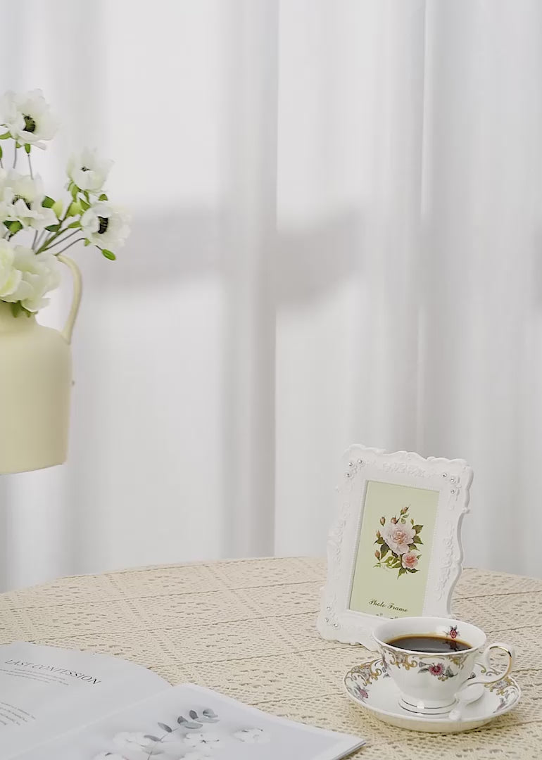 Cream White Fake Anemone Flower - 37"