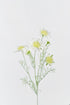 silk cream white scabiosa flowers featuring cream white scabiosa with 4 realistic blooms and green foliage.