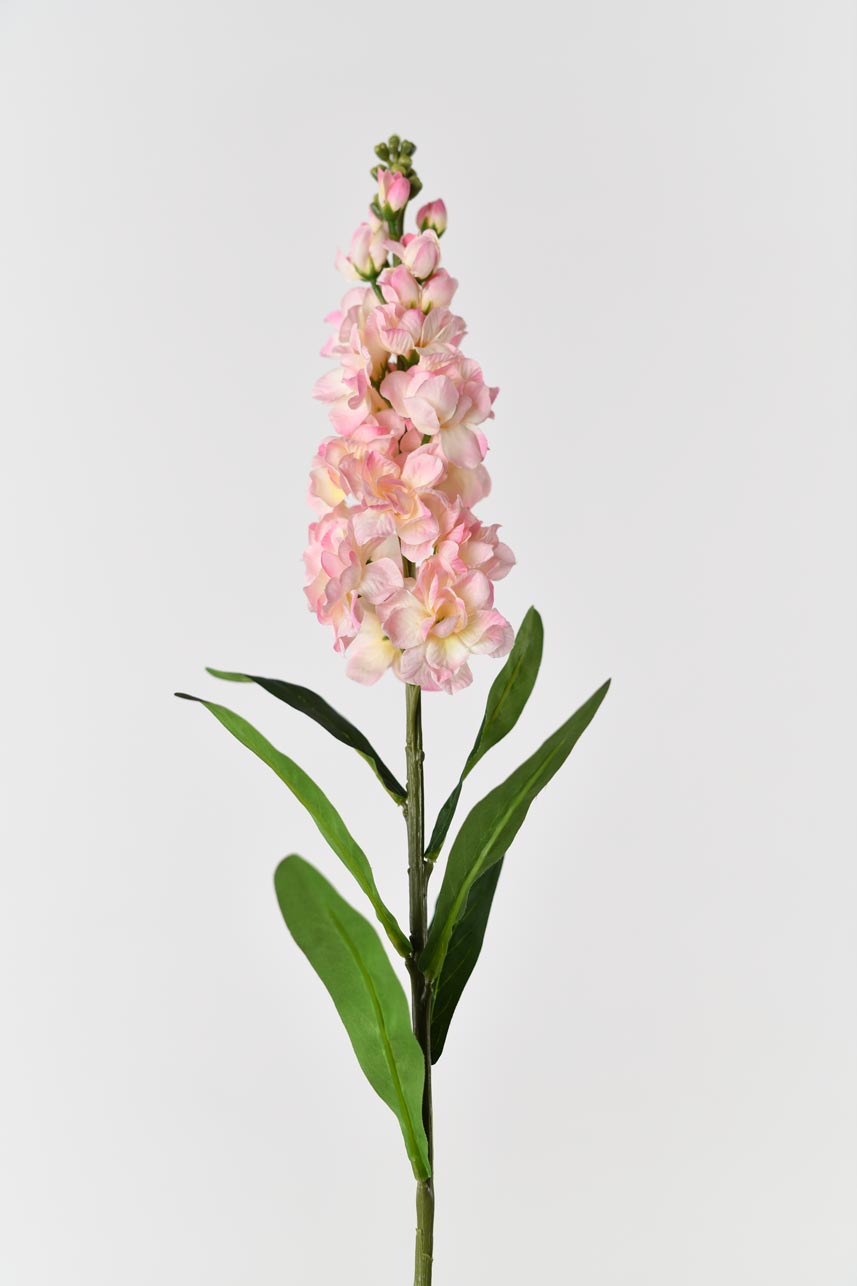Artificial Mauve Pink Matthiola Incana Silk Flower, 31 Inches Tall