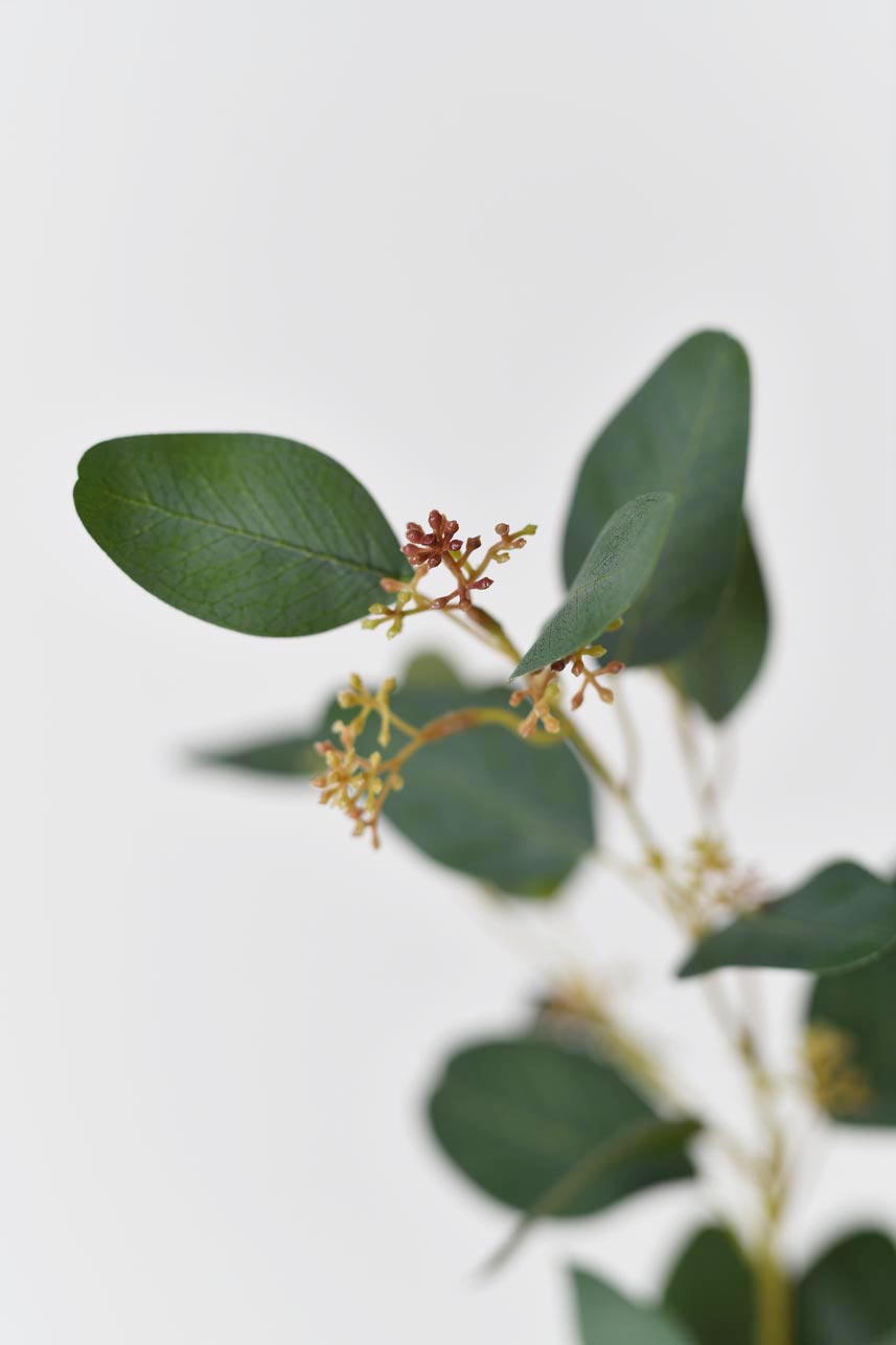 High-quality green artificial Parisian Eucalyptus leaves, perfect for spring and summer blooms.