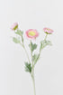 A beautiful and lifelike faux ranunculus silk flower in a mauve pink color with faux stems. Perfect for home decoration or creating stunning floral arrangements.