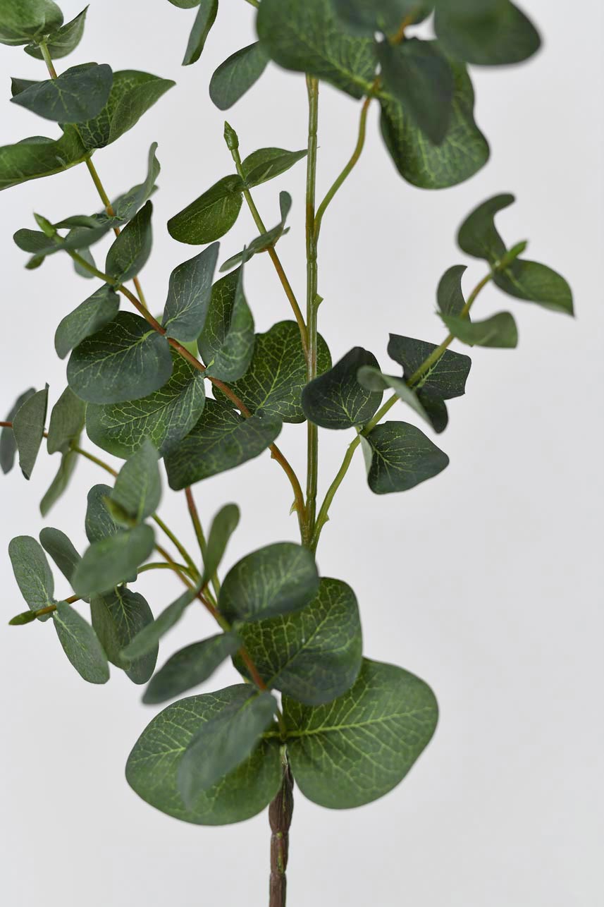 Faux green eucalyptus leaves, high-quality and perfect for spring and summer blooms